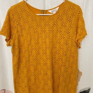 Mustard lace blouse